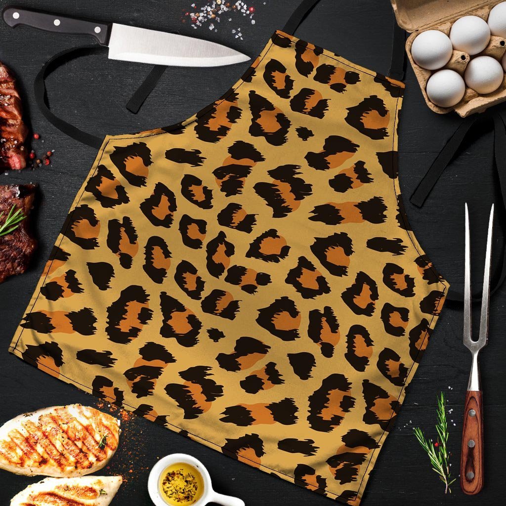 Yellow Cheetah Men's Apron-grizzshop
