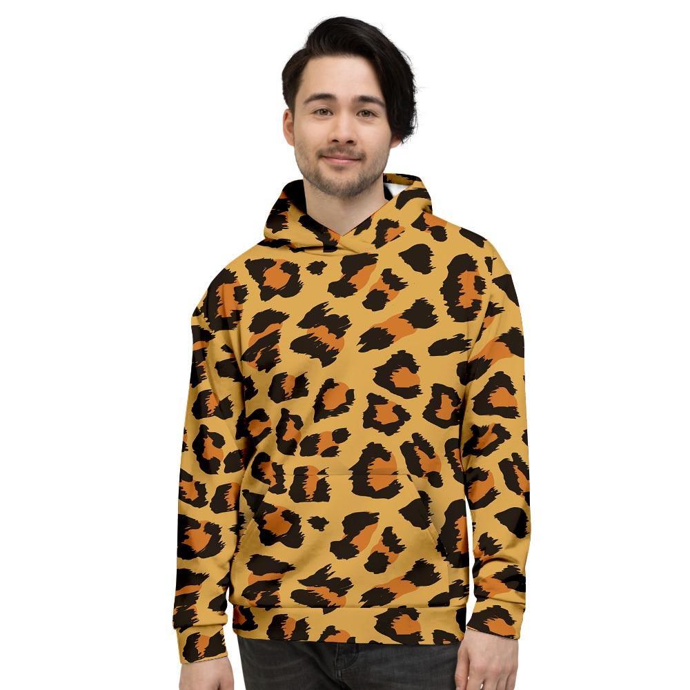 Yellow Cheetah Men's Hoodie-grizzshop