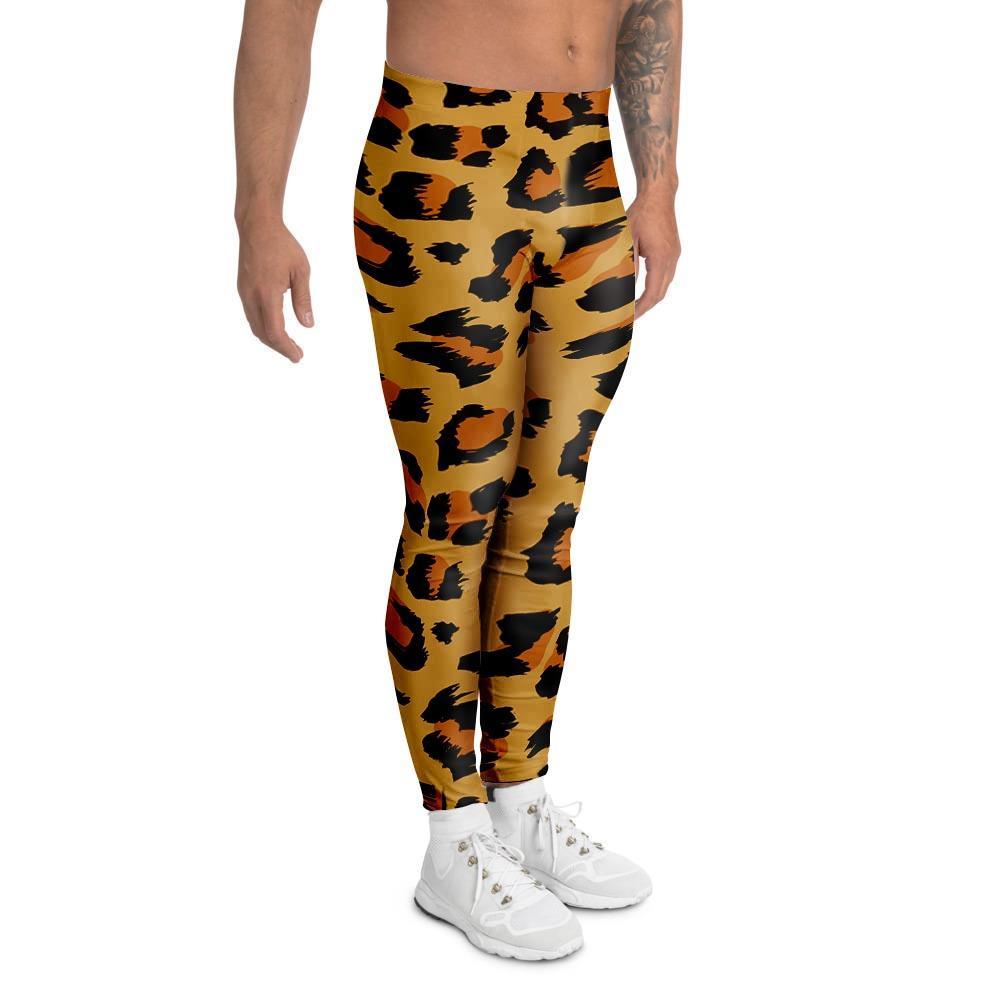 Yellow Cheetah Men's Leggings-grizzshop