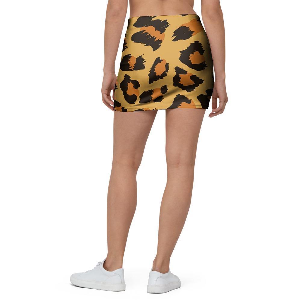 Yellow Cheetah Mini Skirt-grizzshop
