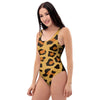 Yellow Cheetah One Piece Swimsuite-grizzshop