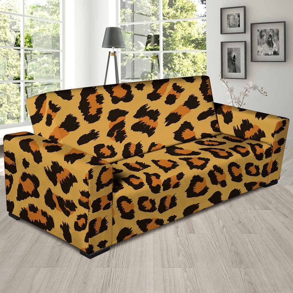 Yellow Cheetah Sofa Cover-grizzshop