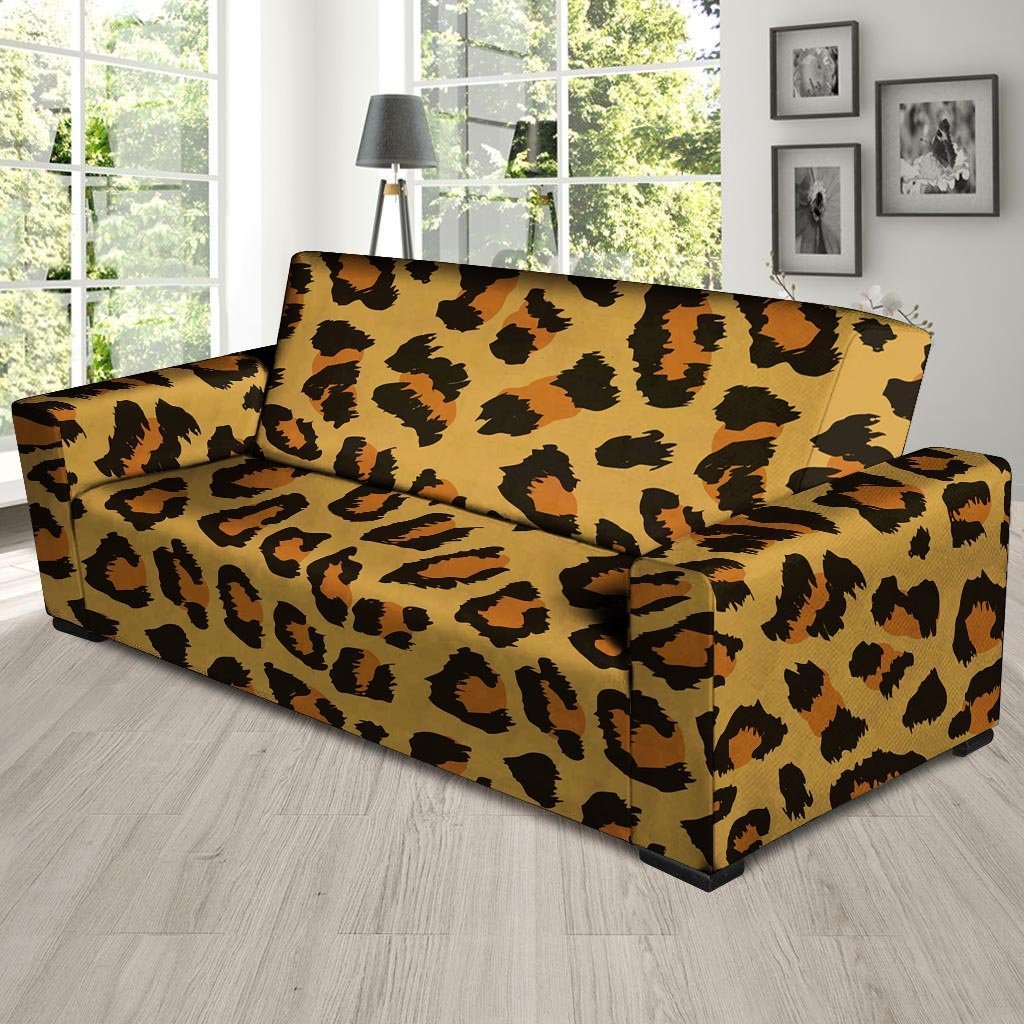 Yellow Cheetah Sofa Cover-grizzshop