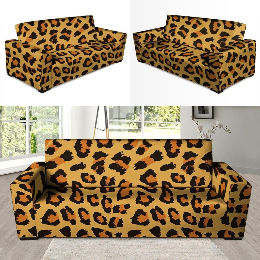 Yellow Cheetah Sofa Cover-grizzshop