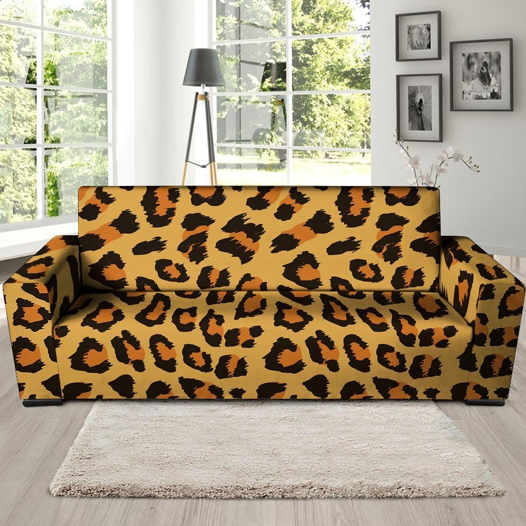 Yellow Cheetah Sofa Cover-grizzshop