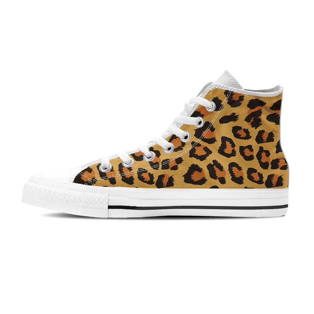 Yellow Cheetah Women's High Top Shoes-grizzshop