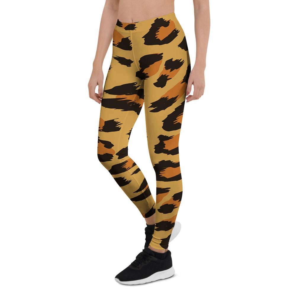 Yellow Cheetah Women's Leggings-grizzshop