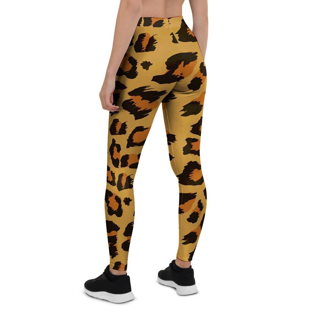 Yellow Cheetah Women's Leggings-grizzshop