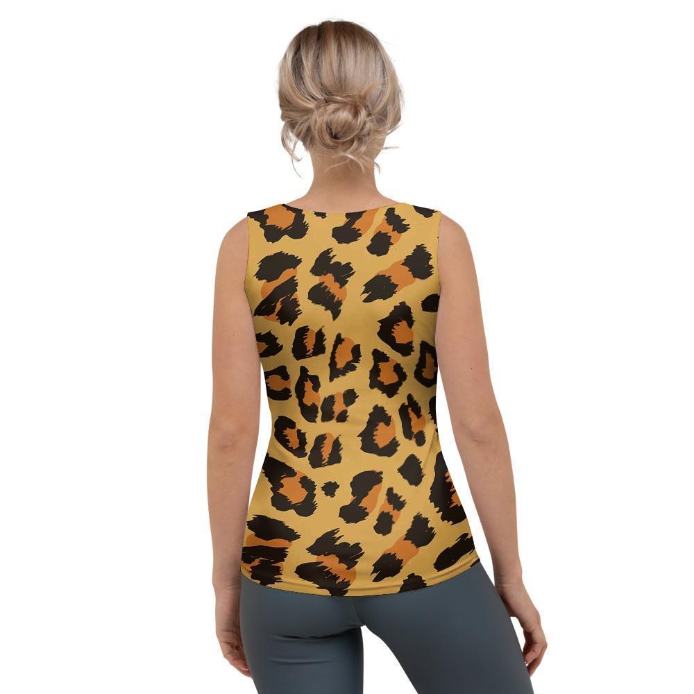 Yellow Cheetah Women's Tank Top-grizzshop