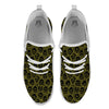 Yellow Crazy Emoji Print Pattern White Athletic Shoes-grizzshop