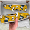 Yellow Doodle Cat Print Canvas Shoes-grizzshop