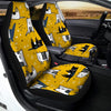 Yellow Doodle Cat Print Car Seat Covers-grizzshop