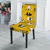 Yellow Doodle Cat Print Chair Cover-grizzshop