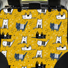 Yellow Doodle Cat Print Pet Car Seat Cover-grizzshop