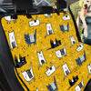 Yellow Doodle Cat Print Pet Car Seat Cover-grizzshop