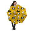 Yellow Doodle Cat Print Umbrella-grizzshop