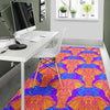 Yellow Elephant Mandala Print Floor Mat-grizzshop
