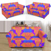 Yellow Elephant Mandala Print Loveseat Cover-grizzshop