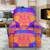 Yellow Elephant Mandala Print Recliner Cover-grizzshop