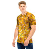 Yellow Floral Retro Print Men T Shirt-grizzshop