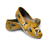 Yellow Flower Print Canvas Shoes-grizzshop