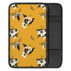 Yellow Flower Print Car Console Cover-grizzshop