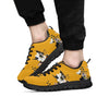 Yellow Flower Print Men's Sneakers-grizzshop