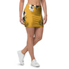 Yellow Flower Print Mini Skirt-grizzshop