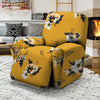 Yellow Flower Print Recliner Cover-grizzshop