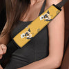 Yellow Flower Print Seat Belt Cover-grizzshop