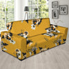 Yellow Flower Print Sofa Cover-grizzshop