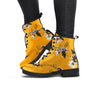 Yellow Flower Print Women's Boots-grizzshop