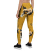 Yellow Flower Print Women's Leggings-grizzshop