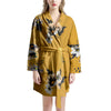 Yellow Flower Print Women's Robe-grizzshop