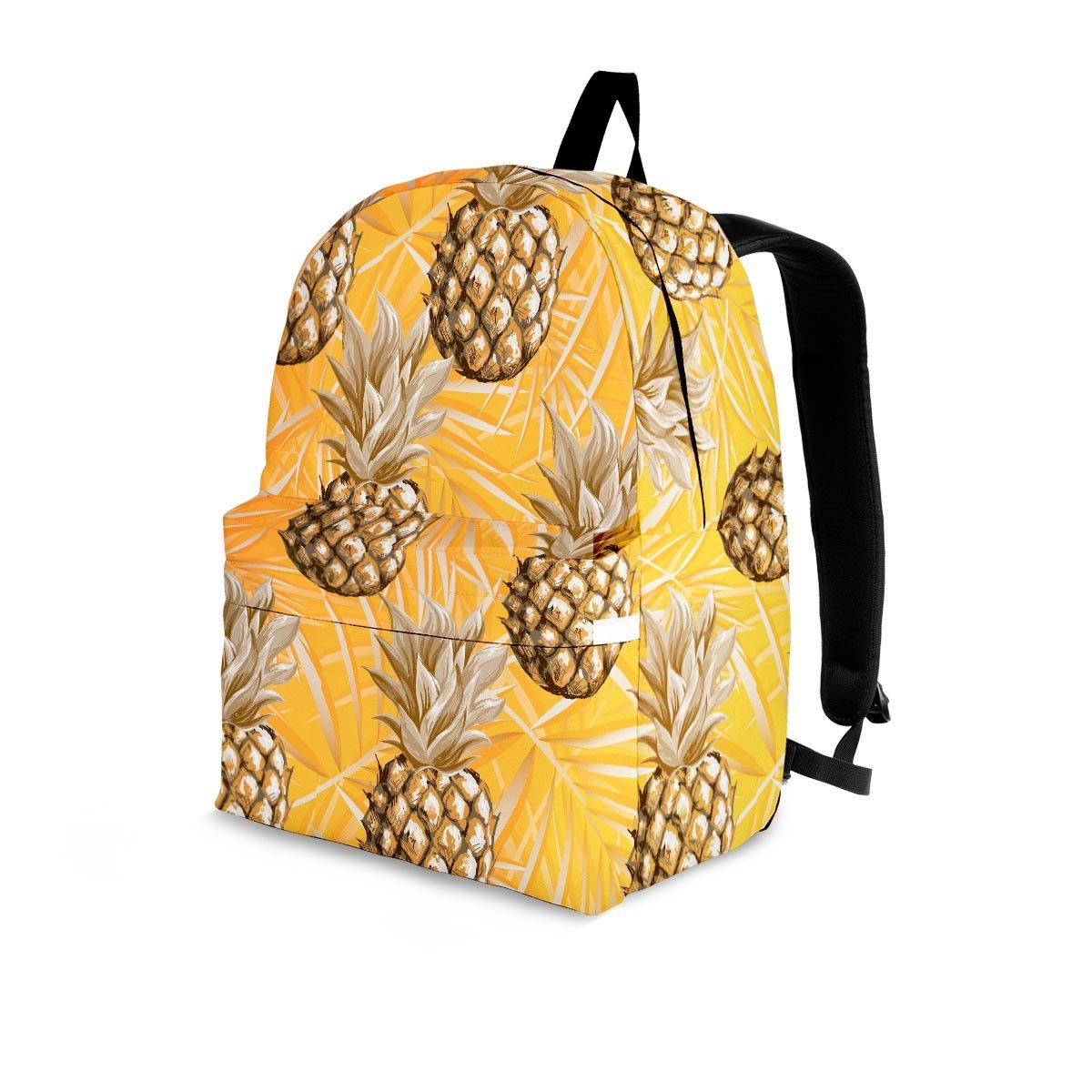 Yellow Hawaiian Pineapple Print Backpack-grizzshop