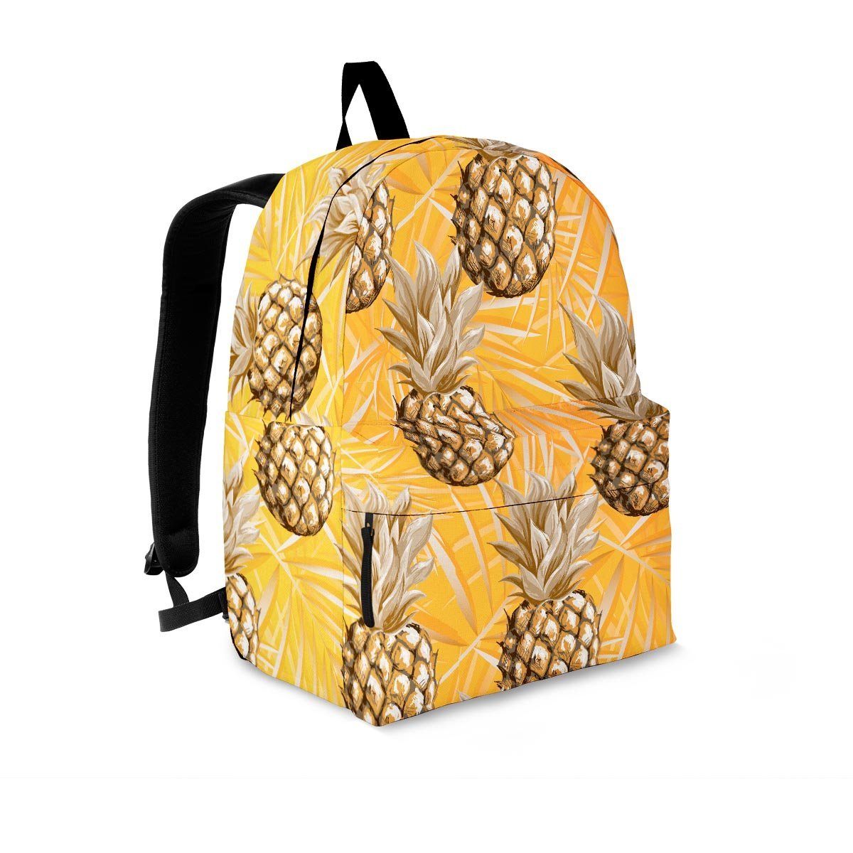 Yellow Hawaiian Pineapple Print Backpack-grizzshop