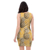 Yellow Hawaiian Pineapple Print Bodycon Dress-grizzshop