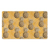 Yellow Hawaiian Pineapple Print Door Mat-grizzshop