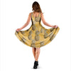 Yellow Hawaiian Pineapple Print Dress-grizzshop