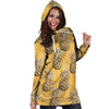 Yellow Hawaiian Pineapple Print Hoodie Dress-grizzshop