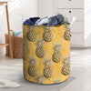 Yellow Hawaiian Pineapple Print Laundry Basket-grizzshop