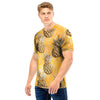 Yellow Hawaiian Pineapple Print Men T Shirt-grizzshop