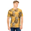 Yellow Hawaiian Pineapple Print Men T Shirt-grizzshop