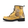 Yellow Hawaiian Pineapple Print Men's Boots-grizzshop
