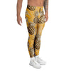 Yellow Hawaiian Pineapple Print Men's Leggings-grizzshop