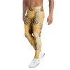 Yellow Hawaiian Pineapple Print Men's Leggings-grizzshop