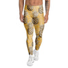 Yellow Hawaiian Pineapple Print Men's Leggings-grizzshop