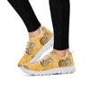 Yellow Hawaiian Pineapple Print Women's Sneakers-grizzshop