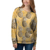 Yellow Hawaiian Pineapple Print Women's Sweatshirt-grizzshop