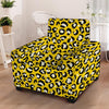 Yellow Leopard Armchair Cover-grizzshop